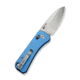 We Knife Co Ltd Banter 2 Folding Knife 2.87 in, CPM S35VN Steel, Satin Drop Point Blade, Aluminum Blue Handle, WE23075-1