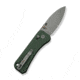 We Knife Co Ltd Banter 2 Folding Knife 2.87 in, CPM S35VN Steel, Gray Stonewash Drop Point Blade, Canvas Micarta Green Handle, WE23075-3