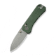 We Knife Co Ltd Banter 2 Folding Knife 2.87 in, CPM S35VN Steel, Gray Stonewash Drop Point Blade, Canvas Micarta Green Handle, WE23075-3