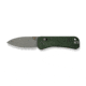 We Knife Co Ltd Banter 2 Folding Knife 2.87 in, CPM S35VN Steel, Gray Stonewash Drop Point Blade, Canvas Micarta Green Handle, WE23075-3
