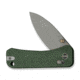 We Knife Co Ltd Banter 2 Folding Knife 2.87 in, CPM S35VN Steel, Gray Stonewash Drop Point Blade, Canvas Micarta Green Handle, WE23075-3