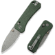 We Knife Co Ltd Banter 2 Folding Knife 2.87 in, CPM S35VN Steel, Gray Stonewash Drop Point Blade, Canvas Micarta Green Handle, WE23075-3