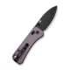 We Knife Co Ltd Banter 2 Folding Knife 2.87 in, CPM S35VN Steel, Black Stonewash Drop Point Blade, Aluminum Purple Handle, WE23075-2