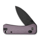 We Knife Co Ltd Banter 2 Folding Knife 2.87 in, CPM S35VN Steel, Black Stonewash Drop Point Blade, Aluminum Purple Handle, WE23075-2