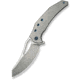 We Knife Co Ltd Weknife Epaulette Flipper &amp; Thumb Hole Knife Diamond Patterned Polished Bead Blasted Titanium Handle 3.45inch Polished Bead Blasted Bohler M390 Blade We24024-3 - WE24024-3
