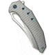 We Knife Co Ltd Weknife Epaulette Flipper &amp; Thumb Hole Knife Diamond Patterned Polished Bead Blasted Titanium Handle 3.45inch Polished Bead Blasted Bohler M390 Blade We24024-3 - WE24024-3