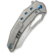 We Knife Co Ltd Weknife Epaulette Flipper &amp; Thumb Hole Knife Diamond Patterned Polished Bead Blasted Titanium Handle 3.45inch Polished Bead Blasted Bohler M390 Blade We24024-3 - WE24024-3