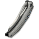 We Knife Co Ltd Weknife Epaulette Flipper &amp; Thumb Hole Knife Diamond Patterned Polished Bead Blasted Titanium Handle 3.45inch Polished Bead Blasted Bohler M390 Blade We24024-3 - WE24024-3