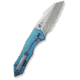 We Knife Co Ltd Weknife High-fin Xl Thumb Stud Knife Diamond Patterned Blue / Purple Titanium Handle 3.48inch Stonewashed Cpm 20cv Blade We24010-2 - WE24010-2
