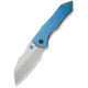 We Knife Co Ltd Weknife High-fin Xl Thumb Stud Knife Diamond Patterned Blue / Purple Titanium Handle 3.48inch Stonewashed Cpm 20cv Blade We24010-2 - WE24010-2