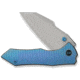 We Knife Co Ltd Weknife High-fin Xl Thumb Stud Knife Diamond Patterned Blue / Purple Titanium Handle 3.48inch Stonewashed Cpm 20cv Blade We24010-2 - WE24010-2