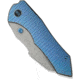 We Knife Co Ltd Weknife High-fin Xl Thumb Stud Knife Diamond Patterned Blue / Purple Titanium Handle 3.48inch Stonewashed Cpm 20cv Blade We24010-2 - WE24010-2