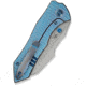 We Knife Co Ltd Weknife High-fin Xl Thumb Stud Knife Diamond Patterned Blue / Purple Titanium Handle 3.48inch Stonewashed Cpm 20cv Blade We24010-2 - WE24010-2
