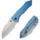 We Knife Co Ltd Weknife High-fin Xl Thumb Stud Knife Diamond Patterned Blue / Purple Titanium Handle 3.48inch Stonewashed Cpm 20cv Blade We24010-2 - WE24010-2