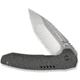 We Knife Co Ltd Weknife Micro Trogon Thumb Stud Knife Tiger Stripe Pattern Flamed Titanium Handle - WE24043-3