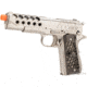 WE-Tech 1911 Hex Cut Gen 2 Gas Blowback Airsoft Pistol, Silver, WE-E016-SV
