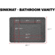 WeatherTech SinkMat Bathroom Vanity, Black, USM02BXBK
