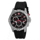 Wenger Mens Squadron Chrono Swiss Watch w/ Black Dial/black silicone strap 77055