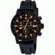 Wenger Swiss Raid Commando Watch - Mens Black/Orange Dial &amp; Black Rubber Strap 70893