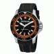 Wenger Sea Force Black &amp; Orange Dial Black &amp; Orange Bezel Black Silicone Strap 641102