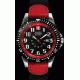 Wenger Swiss Military Mens Challenger Watch - Black Dial, Red Accents with Nylon Strap 79960