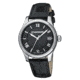 Wenger Terragraph Silver Dial Black Leather Strap 521104