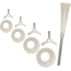 Weston Products Snack Stick Funnel Set for Weston Pro Series Meat Grinders, 9 pcs, Clear, 08-2601