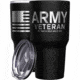 Wethepeopleholsters.Com Army Vet + American Flag Stainless Steel Tumbler, 30 oz, Stainless Steel, TUM01-0088STAINLESS