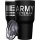 Wethepeopleholsters.Com Army Vet + American Flag Stainless Steel Tumbler, 30 oz, Stainless Steel, TUM01-0088STAINLESS