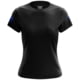 Wethepeopleholsters.Com Basic - Black + Blue Womens Short Sleeve Shirt, CREWF-K0000-B-FL-M