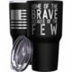 Wethepeopleholsters.Com Home of the Brave + American Flag Stainless Steel Tumbler, 20 oz, Black, TUM02-0091BLACK