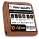 White Duck 18 oz. 100% Cotton Canvas Tarp, Brown, 10ftx14ft, 0V-1TWV-KY6R