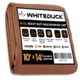 White Duck 18 oz. 100% Cotton Canvas Tarp, Brown, 10ftx14ft, 0V-1TWV-KY6R