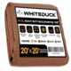White Duck 18 oz. 100% Cotton Canvas Tarp, Brown, 20x20ft, G0-C2G5-MDDP