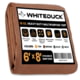 White Duck 18 oz. 100% Cotton Canvas Tarp, Brown, 6ftx8ft, C7-NHUD-1BFC