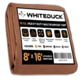 White Duck 18 oz. 100% Cotton Canvas Tarp, Brown, 8x16ft, 1L-QLWW-PHCZ