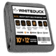White Duck 18 oz. 100% Cotton Canvas Tarp, Gray, 10ft x 12ft, FBA-WDT-Grey-8041