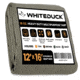 White Duck 18 oz. 100% Cotton Canvas Tarp, Olive, 12x16ft, FBA-WD-0042