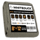 White Duck 18 oz. 100% Cotton Canvas Tarp, Olive, 8x12ft, FBA-2E-ORTK-JWI7