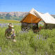 White Duck Rover Scout Tent w/ Jack Stove, Water Repellent, Sandstone Beige, 8ftx9ft, WD-RBT-37