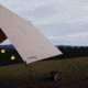 White Duck Sunshade Tarp 330 w/ Poles, 13ft x 13ft/4 x 4 m, SS-4x4-WR