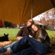 White Duck Sunshade Tarp 330 w/ Poles, 13ft x 13ft/4 x 4 m, SS-4x4-WR