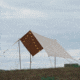 White Duck Sunshade Tarp 330 w/ Poles, 13ft x 13ft/4 x 4 m, SS-4x4-WR