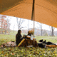 White Duck Sunshade Tarp 330 w/ Poles, 13ft x 13ft/4 x 4 m, SS-4x4-WR
