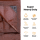 White Duck Super Heavy Duty Poly Tarp, Brown, 100x100ft, PT-100x100