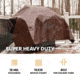 White Duck Super Heavy Duty Poly Tarp, Brown, 100x100ft, PT-100x100