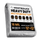 White Duck Super Heavy Duty Poly Tarp, Silver/Black, 12x12ft, PT-12x12-SB