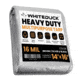 White Duck Super Heavy Duty Poly Tarp, Silver/Black, 14ft x 16ft, PT-14x16-SB