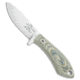White River Knife &amp; Tool Sendero Pack Fixed Blade Knife, 3.25in, CPM S35VN, Drop Point Blade, Micarta, Black/OD Green Handle, Black/OD Green/Steel, 7.375 inch, BHQ-110673