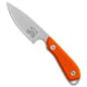 White River Knife &amp; Tool M1 Backpacker Pro Fixed Blade Knife, 3.125in, CPM S35VN, Drop Point Blade, G-10, Orange Handle, Stonewash, Orange/Gray, 7.00 inch, BHQ-85351